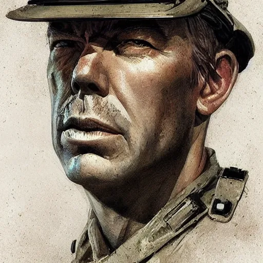 Prompt: portrait of lee marvin, colourised, face portrait, epic, tragic, military art, fantasy, dieselpunk, hd shot, digital portrait, beautiful, artstation, comic style, by artgerm, guy denning, jakub rozalski, magali villeneuve and charlie bowater