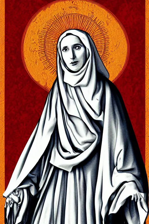 Image similar to digital art of saint catherine of siena vector art