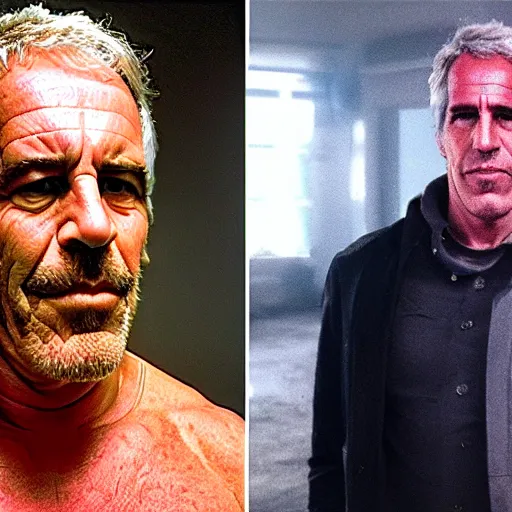 Image similar to jeffrey epstein as the flash, 8 k