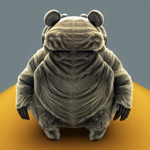 Prompt: Large tardigrade with fuzzy!!!!! fur!!!!!, trending on artstation, photorealistic imagery, heavily detailed, intricate, 4k, 8k, artstation graphics, artstation 3d render, artstation 3d, artstation unreal engine