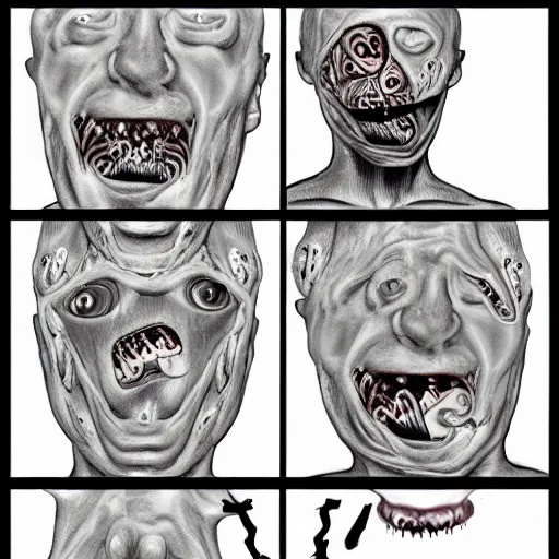 Image similar to I have no mouth and I must scream. Body horror