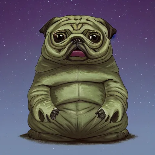 Image similar to A tardigrade with the eyes and mouth of a pug, national geographic-file-photograph, paywall-content, premium-award-winning, trending on artstation