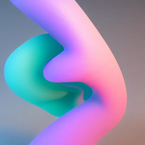 Prompt: A 3d render of pastel colored liquid lines are sticking together in a abstract shape. Geometric shaped. render, low angle camera, detailed shading, vray octane, redshift. ray tracing. volumetric lighting. micro details, Hyper detailed, 8K3d, Trending on Artstation. rendered in cinema4d, Hyper realism.