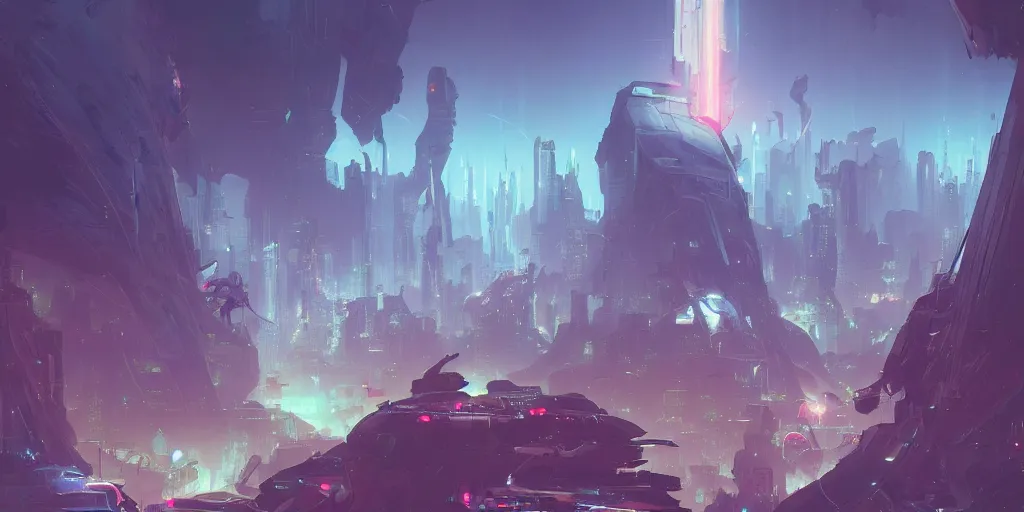 Image similar to cyberpunk world as seen from outer space concept art by pete mohrbacher and artgerm and wlop and greg rutkowski, digital art, highly detailed, intricate, sci-fi, neon colors, sharp focus, Trending on Artstation HQ, deviantart, unreal engine 5, 4K UHD image