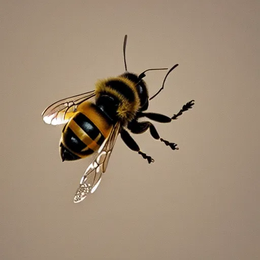 Image similar to a cross between a bee and a helicopter