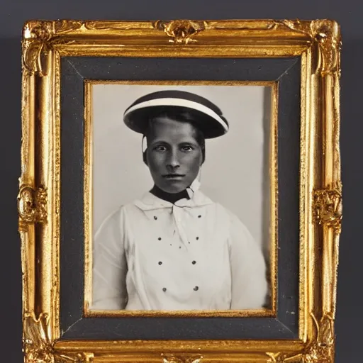 Image similar to a 1 9 1 0 s portrait of a rabbit wearing a sailor's uniform