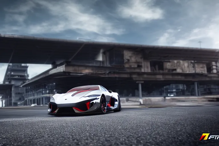 Image similar to photo wallpaper sport car gran turismo 7 forza horizon need for speed fast and furious 5 unreal engine supercar hypercar game concept car octane render, 4 khd 2 0 2 2 3 d cgi rtx style chrome reflexion global illumination ray tracing hdr arstation pixar and disney unreal