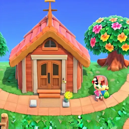 Prompt: your dream house in animal crossing new horizons