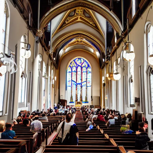 Image similar to people in church in san fransisco