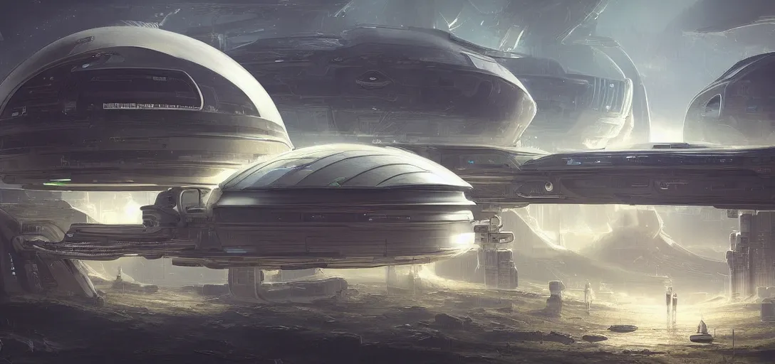 Prompt: a futuristic solarpunk space station, sci - fi, digital art by paul chadeisson