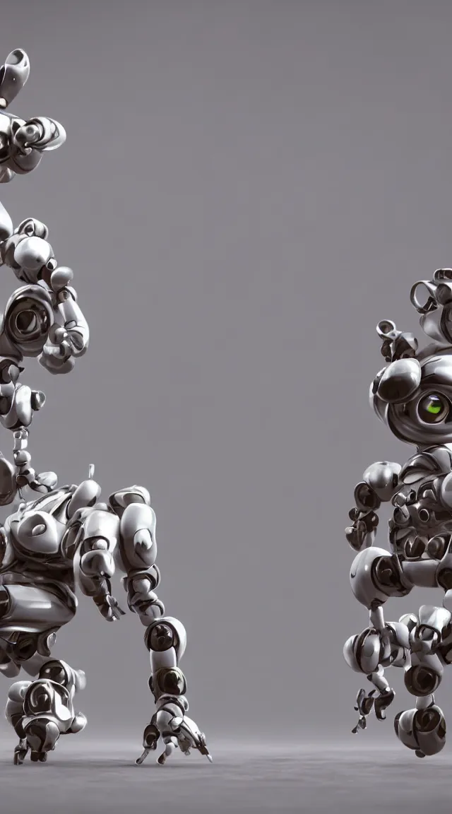 Image similar to tiny robots in a tiny world, hyper detailed, sharp focus, bokeh, unreal engine, ray tracing, cute,