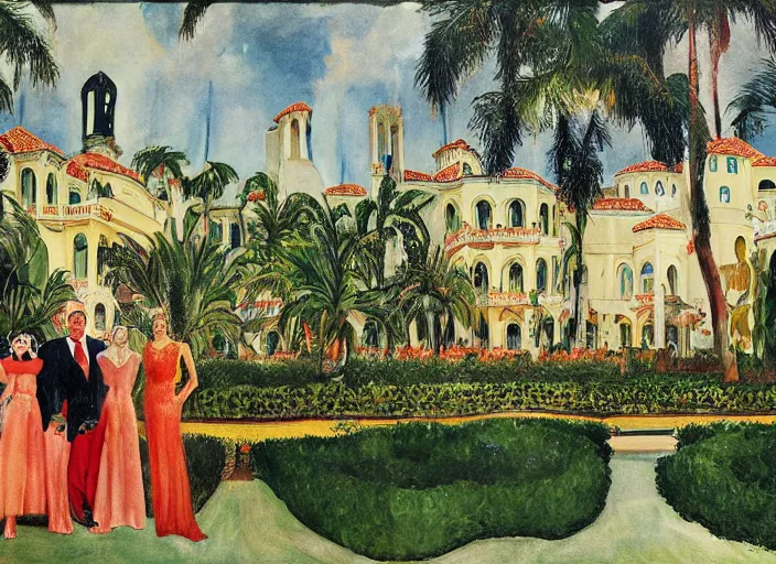 Prompt: Mar-a-Lago estate by otto dix