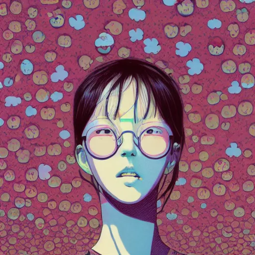 Image similar to a portrait of a girl by inio asano, beeple and james jean, chiho aoshima color scheme