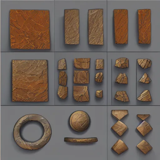 Image similar to a pack of stylized textures ready to use. bundle, 2 d textures, blender, textures