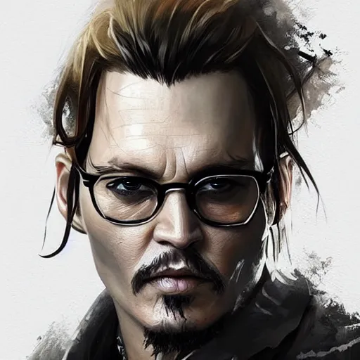 Prompt: “ portrait of johnny depp by greg rutkowski, young, attractive, highly detailed portrait, scifi, digital painting, artstation, concept art, smooth, sharp foccus ilustration, artstation hq ”