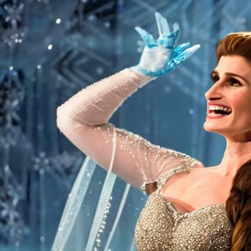 Image similar to A still of Idina Menzel as Elsa