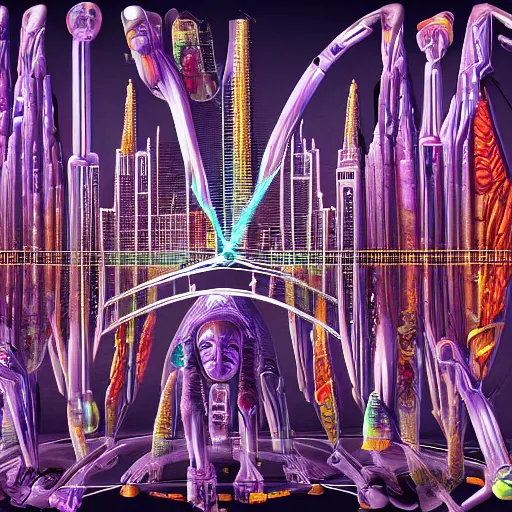 Prompt: DNA, metropolis, inside the human body, city made of human anatomy, digital art, 8k, trending on art station