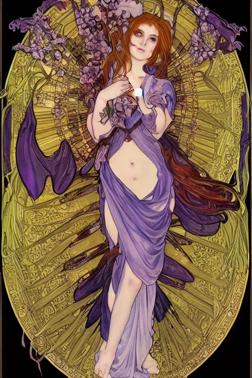 Prompt: tonemapped Angelic Succubus in the style of Ayami Kojima and Alphonse Mucha