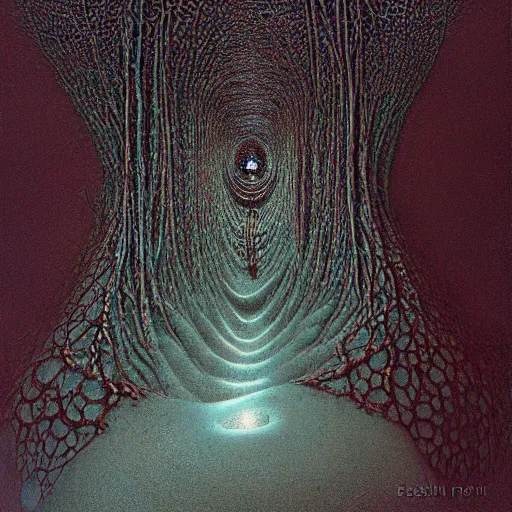 Image similar to fractal, julia set by beksinski