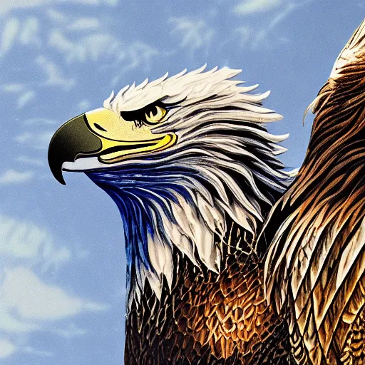 Prompt: soar with the eagles, 4 k, intricate detailed, jaw dropping, gorgeous, surreal