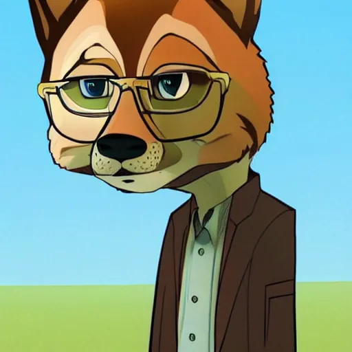 Prompt: walter white as a zootopia charater