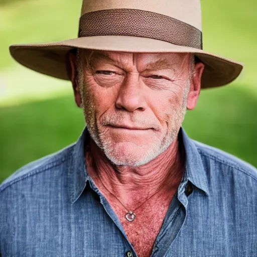 Prompt: corbin bernsen looking upset at his lawn, ( sony a 7 r iv, symmetric balance, polarizing filter, photolab, lightroom, 4 k, dolby vision, photography awardm, voque, perfect face )