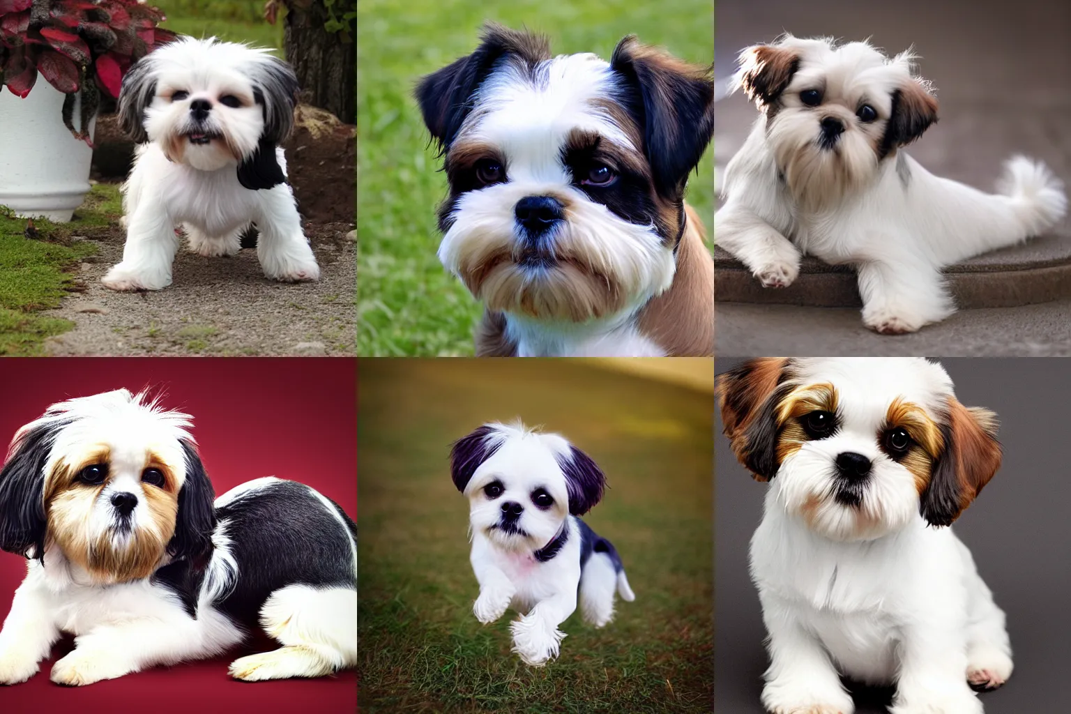 Prompt: dog, shih tzu and jack russell crossbreed, photograph