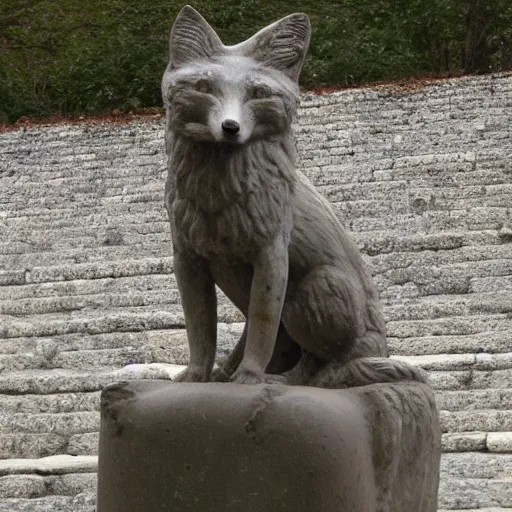 Image similar to greek statue of a fox