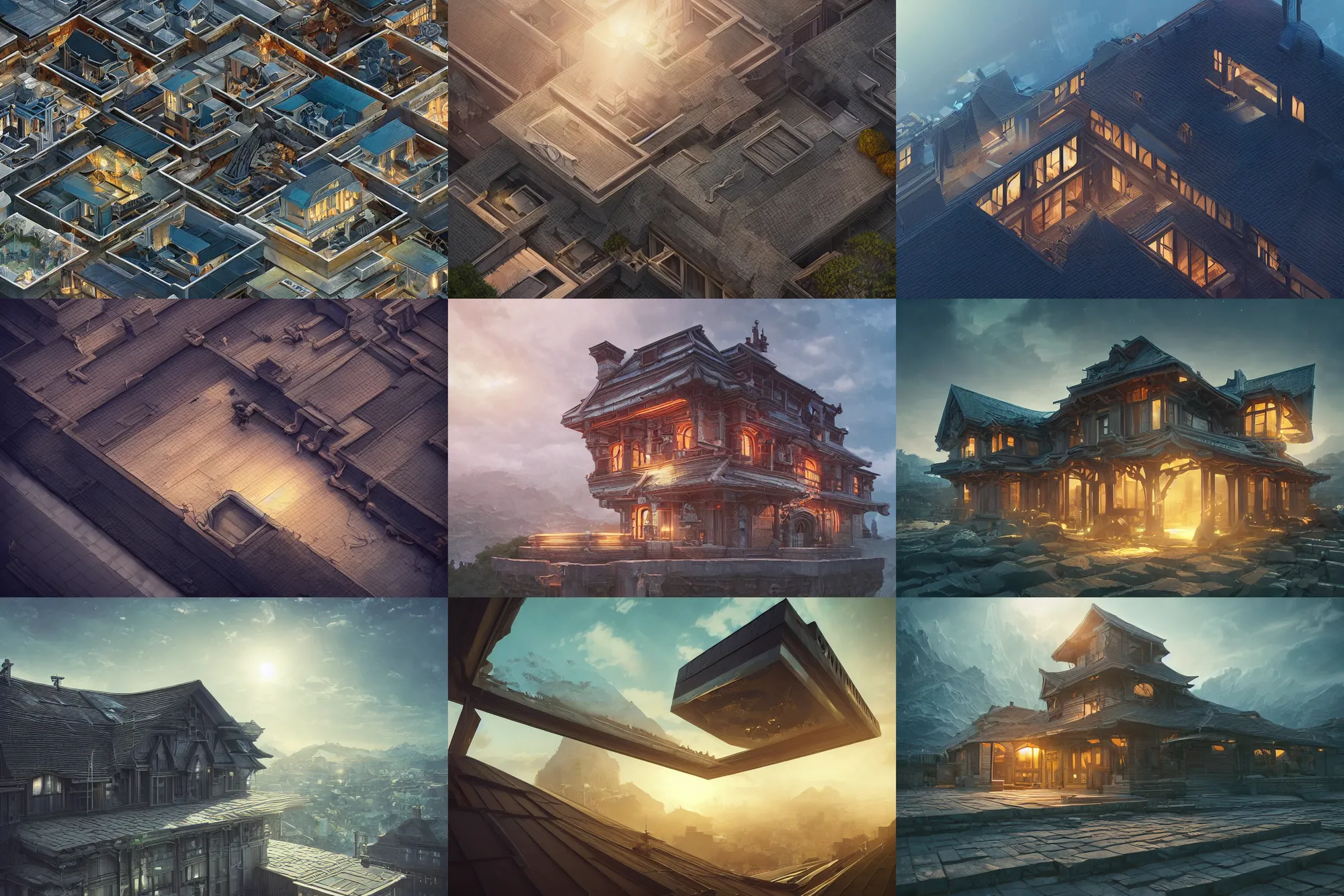 Prompt: webdesign icon for flat roof house, intricate, epic lighting, cinematic composition, hyper realistic, 8k resolution, unreal engine 5, by Artgerm, tooth wu, dan mumford, beeple, wlop, rossdraws, James Jean, Andrei Riabovitchev, Marc Simonetti, yoshitaka Amano, Artstation