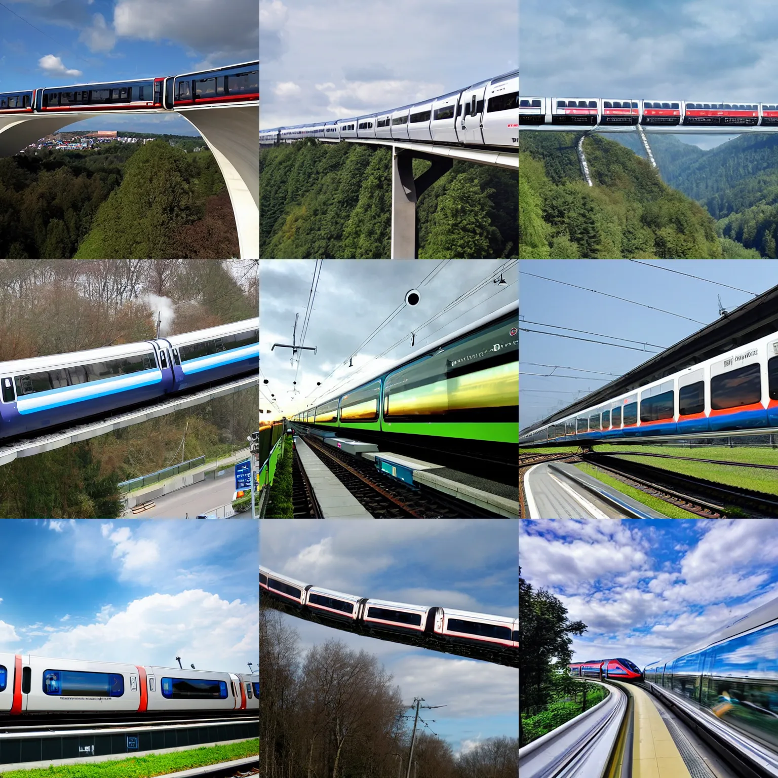 Prompt: German sky train