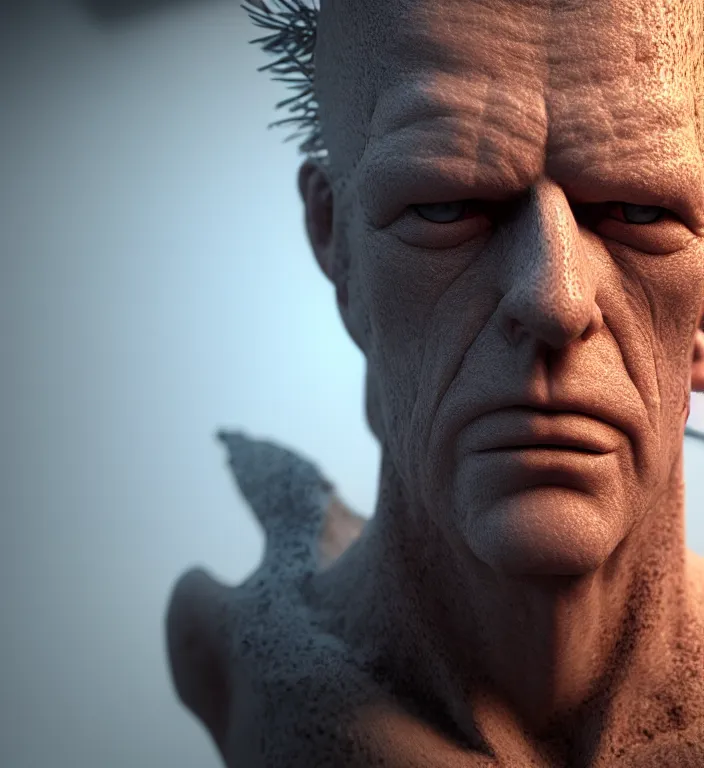 Image similar to sandman, photo realistic, ultra detailed, 8 k render, cgi, disintegrate, cinematic lighting, cinematic portrait