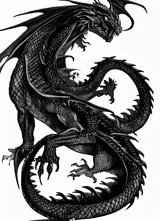 cool black dragons