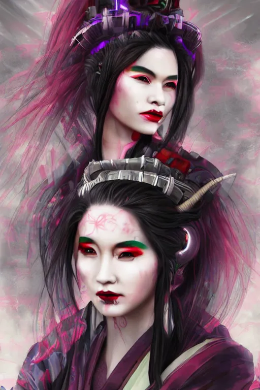 Image similar to agile geisha cyberpunk Dragon princess, digital art, 8k ,character ,realistic, portrait, hyperrealistic