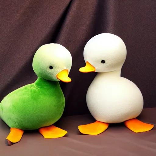 Image similar to a very beautiful design for a stuffed duck plushie, 4 k resolution