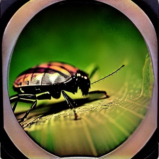 Prompt: beautiful, award winning photo of a the insects from shaggai, hyperealistic detailed photography polaroid, 5 0 mm lens, motion blur, grainy image