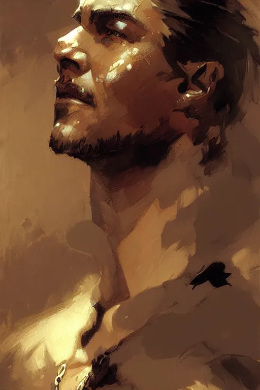 Image similar to attractive man, painting by gaston bussiere, craig mullins, j. c. leyendecker, yoji shinkawa