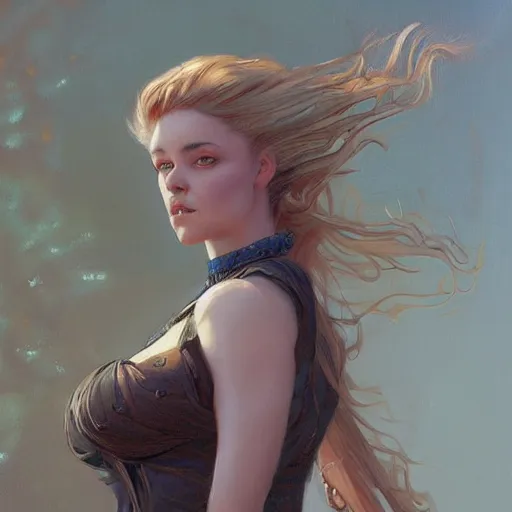 Image similar to a painting in the style of charlie bowater and in the style of donato giancola and in the style of robert mcginnis. smooth, sharp focus, fantasy, semi - realism.