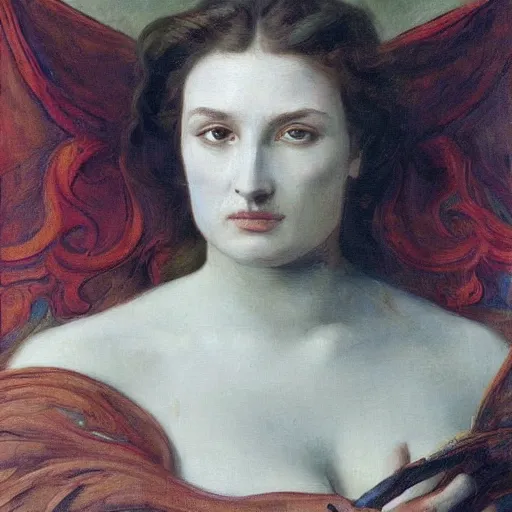 Prompt: a portrait of antal rogán in the style of The Fallen Angel (1847) painting by Alexandre Cabanel