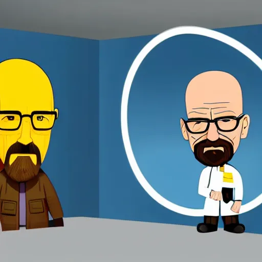 Prompt: Walter White in Kurzgesagt, 4k HDR