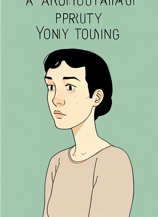 Prompt: a portrait of a pretty young lady by adrian tomine