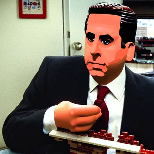 Image similar to michael scott lego