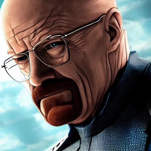 Image similar to Walter White as Captain America, 8k highly detailed face