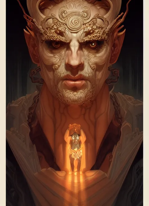 Prompt: symmetry!! portrait of hades, greek mythology, ancient greece, underworld, intricate, highly detailed, dark lighting, digital art, digital painting, artstation, sharp focus, illustration, art by artgerm and greg rutkowski and alphonse mucha, 8 k