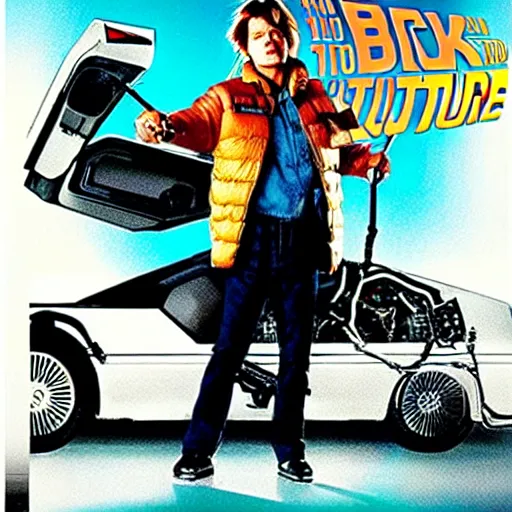 Image similar to “back to the future movie, starring jack burton. Poster”