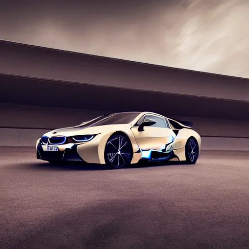 Prompt: bmw i 8 art by mike winkelmann, power auras, sigils, tattered cloth robes, substance 3 d painter, pbr textures, physical based rendering, cinematic, hyper realism, high detail, octane render, unreal engine, 8 k, vibrant colors, smooth gradients, high contrast, depth of field, aperture