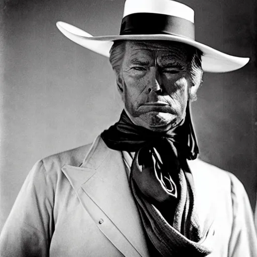 Image similar to an 1 8 0 0 s photo of donald trump playing the role of clint eastwood, squinting at high noon, in the style of a clint eastwood movie, the good, the bad and the ugly, clint eastwood, vibe, donald trump, glory days, mount rushmore, stern, resolve, formal, justice, american flag, independence, patriotism