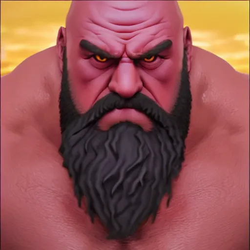 Prompt: zangief from street fighter hyper realistic 8 k