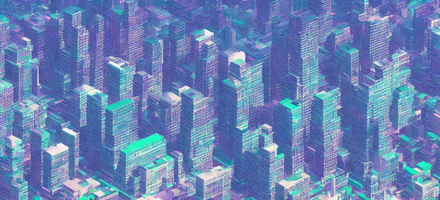 Image similar to vaporwave videogame city wallpaper, deskmat. io, low poly, large,