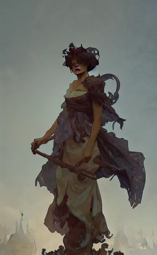 Image similar to a personification of the country france, highly detailed, digital painting, artstation, concept art, sharp focus, illustration, art by greg rutkowski and alphonse mucha