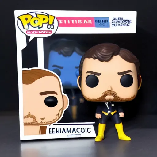 Image similar to emmanuel macron funko pop character